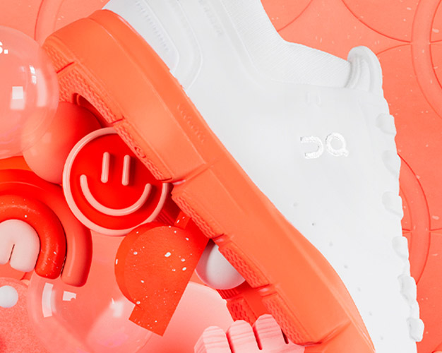 On Roger Advantage weiße Sneaker mit oranger Sohle